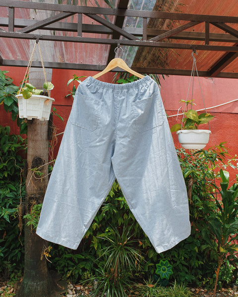 Drawstring Round Pants (bluegray)